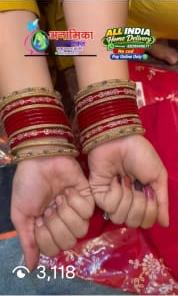 Bridal Red Chura Bangle Set image 1